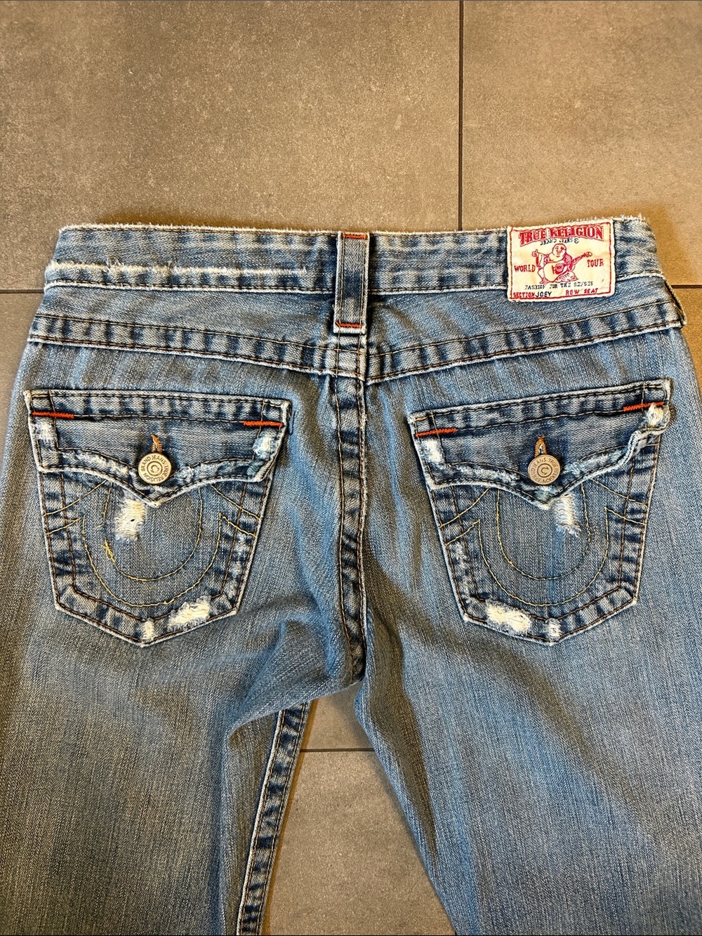 True Religion Distressed, Flare ,Low Rise Joey Jeans - Picture 13 of 13